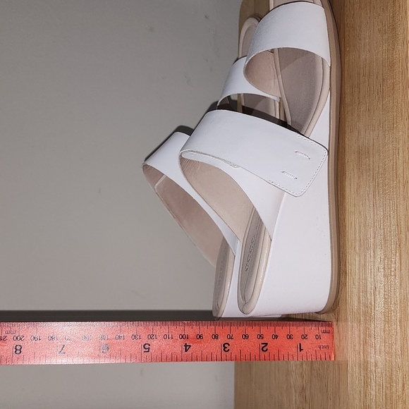 Sz 10 Ecco white wedge slip on sandal EU 41 NIB - Picture 5 of 7